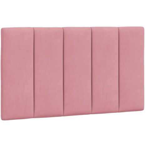 Coussin de tête de lit Hanko rose 80 cm velours vidaXL