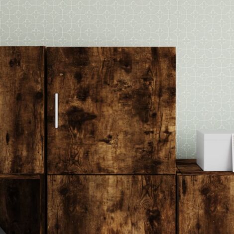 vidaXL Wall Cabinet Smoked Oak 40x42,5x40 cm Engineered Wood (1/5)