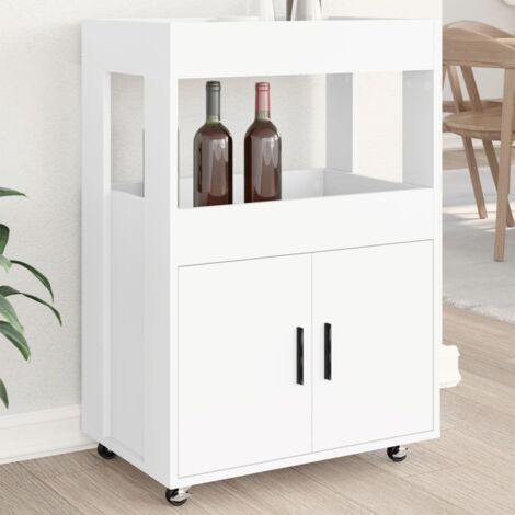 vidaXL Bar Cart White 60x39,5x89 cm Engineered Wood (1/5)