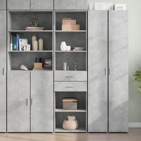 vidaXL Highboard Concrete Grey 50x42,5x185 cm Engineered Wood