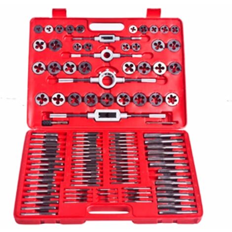 Vidaxl – Coffret tarauds et filières 111 pcs – Acier au carbone – Malette antichoc – 70 tarauds et 35 filières pour filetages précis - vidaXL893188
