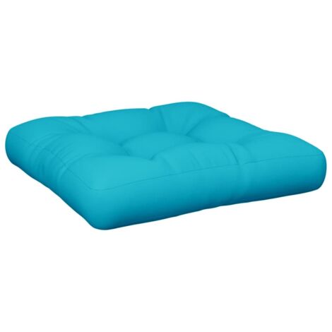 Coussin de palette turquoise 60x60x12 cm tissu vidaXL
