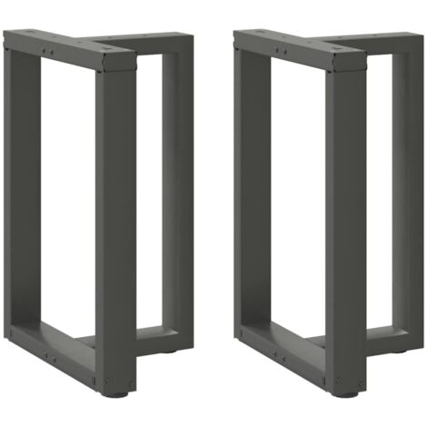 vidaXL Dining Table Legs T-Shaped 2 pcs Anthracite 60x35x(72-73) cm Steel