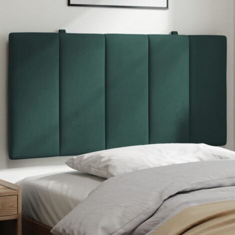 vidaXL Coussin de tête de lit Hanko vert foncé 100 cm velours