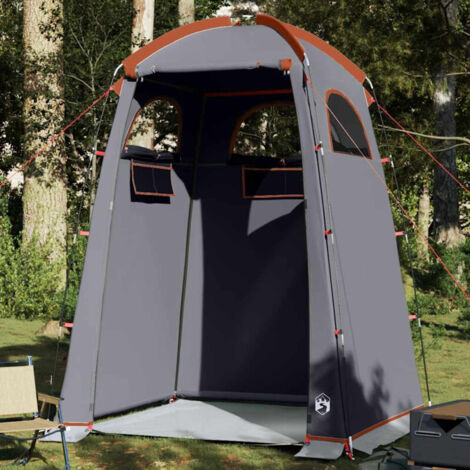 vidaXL Tente de douche gris et orange imperméable