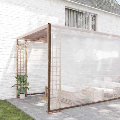 Bâche transparente avec œillets 10x12 m polyéthylène vidaXL