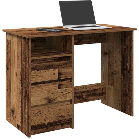 Bureau vieux bois 102x50x75 cm bois d'ingénierie vidaXL