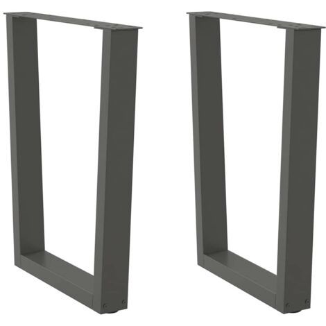 vidaXL Dining Table Legs V-Shape 2 pcs Anthracite 70x(72-73,3) cm Steel