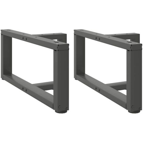 Pieds de table basse en T, 2 pièces, anthracite, 60 x 25 x (30-31) cm, acier vidaXL