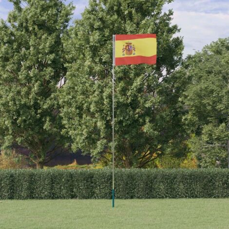Drapeau de l'Espagne et mât 5,55 m Aluminium vidaXL