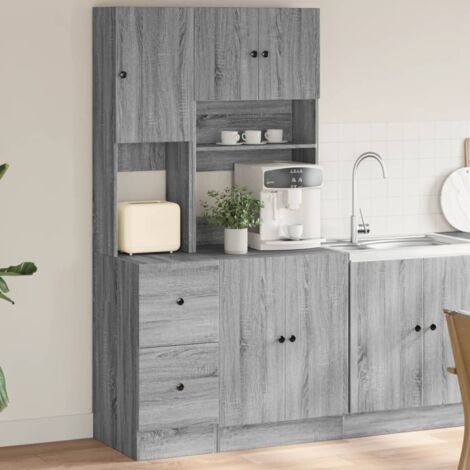 vidaXL Kitchen Cabinet Grey Sonoma 95x50x180 cm Engineered Wood (1/5)