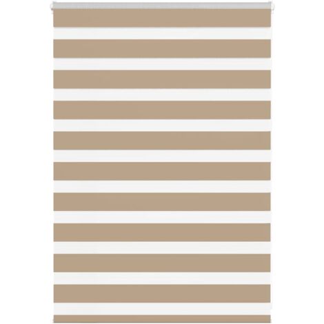 vidaXL Store zèbre marron sable largeur du tissu 105,9 cm polyester
