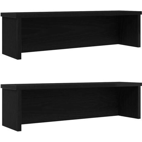 VidaXL Étagères de cuisine empilables 2 pcs noir 60x15x16 cm
