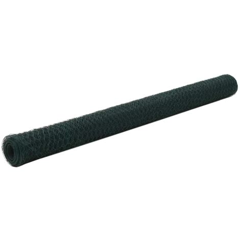 Grillage Acier avec revêtement en PVC 25x1,5 m Vert vidaXL