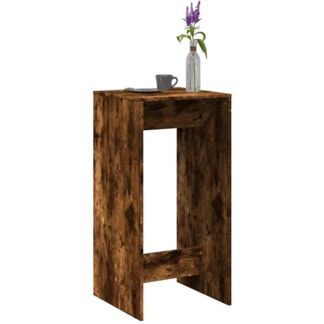 vidaXL Table de bar chêne fumé 51x50x103,5 cm bois d'ingénierie