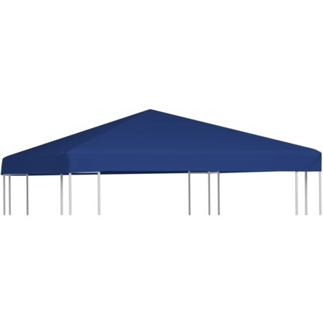Toile supérieure de belvédère 310 g / m² 3 x 3 m Bleu vidaXL