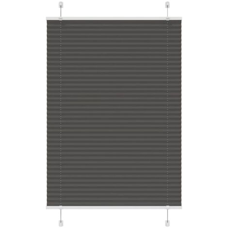 vidaXL Store plissé noir 90x100 cm largeur du tissu 89,4 cm polyester