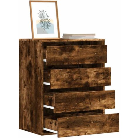 vidaXL Commode d'angle vieux bois 60x41x76 cm bois d'ingénierie (1/5)