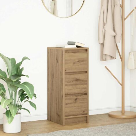 vidaXL Buffet chêne artisanal 29,5x34x76 cm bois d'ingénierie