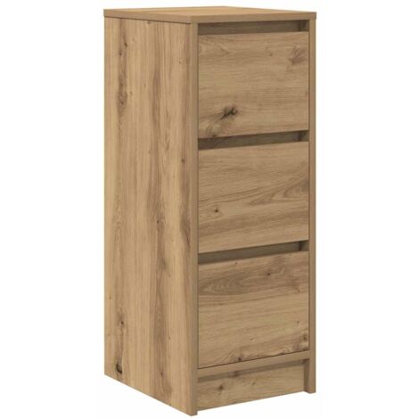 vidaXL Buffet chêne artisanal 29,5x34x76 cm bois d'ingénierie