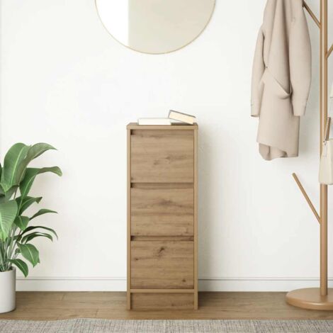 vidaXL Buffet chêne artisanal 29,5x34x76 cm bois d'ingénierie