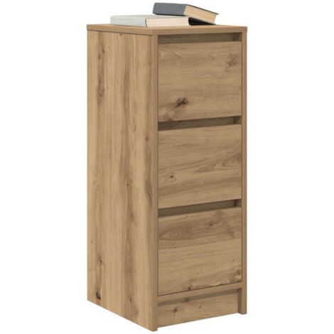 vidaXL Buffet chêne artisanal 29,5x34x76 cm bois d'ingénierie