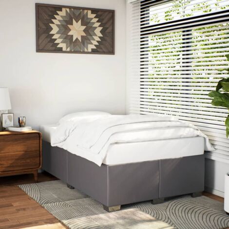 Cadre de lit sans matelas gris 120x200 cm similicuir vidaXL
