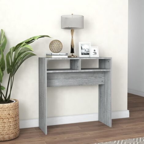 Table console Sonoma gris 78x30x80 cm Bois d'ingénierie vidaXL