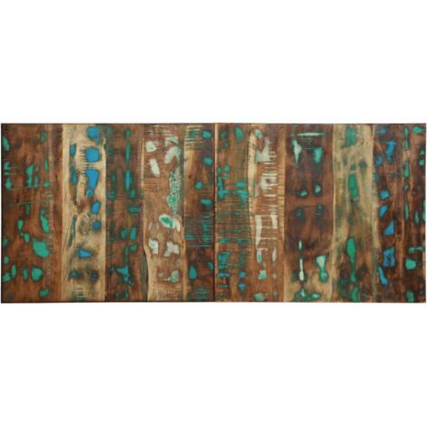 Tête de lit multicolore 120 cm bois massif récupération vidaXL