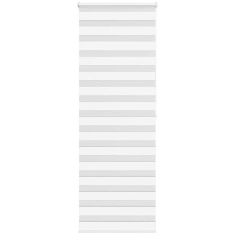 Vidaxl – Store à rouleau zébré blanc 75x200 cm – Tissu 100% polyester – Largeur tissu 70,9 cm – Montage avec ou sans perçage (1/5)