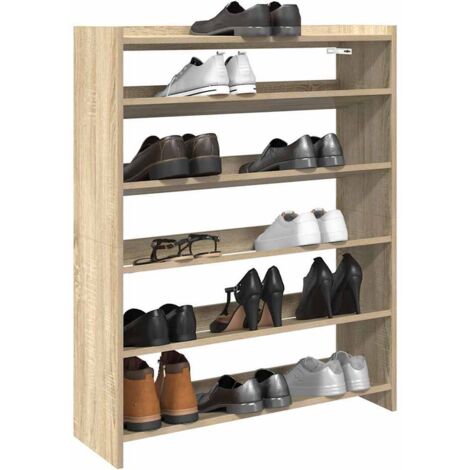 vidaXL Étagère à chaussures chêne sonoma 80x25x100cm bois d'ingénierie