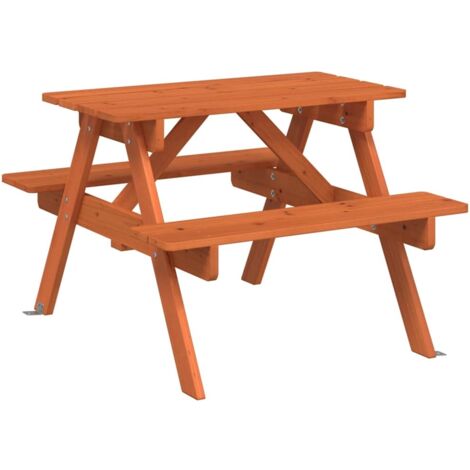Table de pique-nique pour 4 enfants avec trou de parasol sapin vidaXL