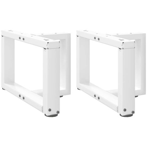 Pieds de table basse en T, 2 pièces, blanc, 40 x 25 x (30-31) cm, acier vidaXL
