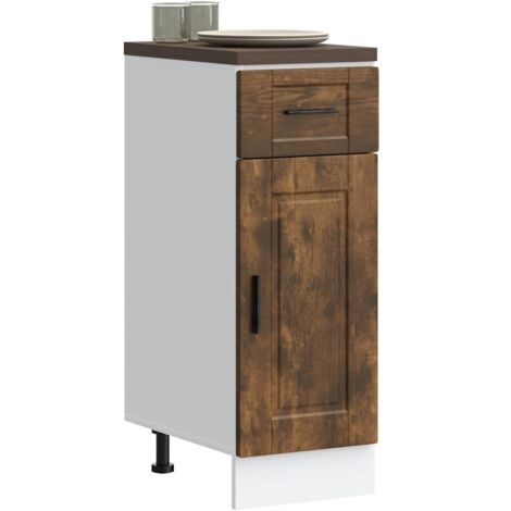 vidaXL Kitchen Base Cabinet "Porto" Smoked Oak Engineered Wood