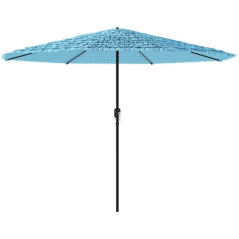 vidaXL Garden Parasol with Steel Pole Blue 324x324x247 cm