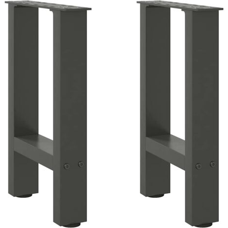 Pieds de table basse Anthracite 2 pièces 28 x (42-43) cm Acier vidaXL