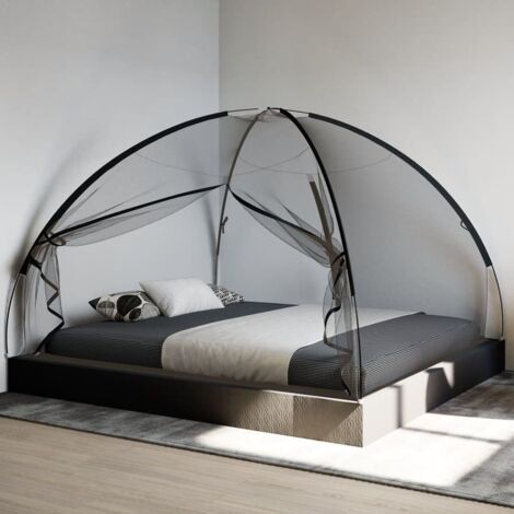 Vidaxl – Moustiquaire mongole avec portes – Maille 220 trous/pouce² – Dimensions 200x180x135 cm – Poteaux en fibre de verre – Accès par fermeture éclair