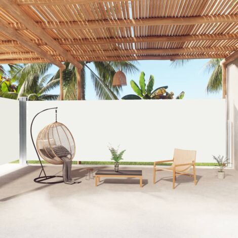Auvent latéral rétractable Crème 200x1000 cm vidaXL