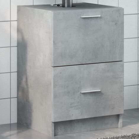 Armoire d'évier gris béton 40x37x59 cm bois d'ingénierie vidaXL