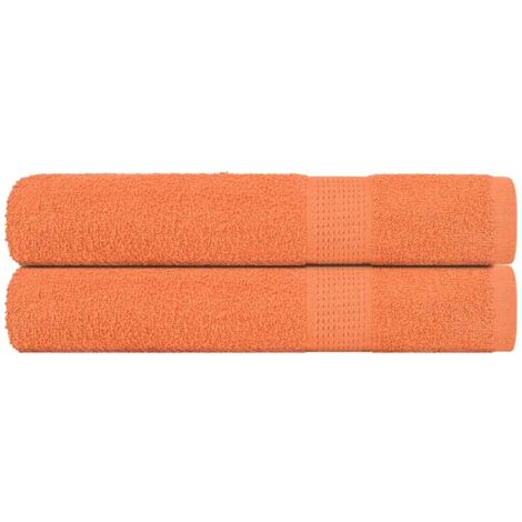 vidaXL Serviettes de sauna FROGN 2 pcs orange 80x200 cm 360 g/m²