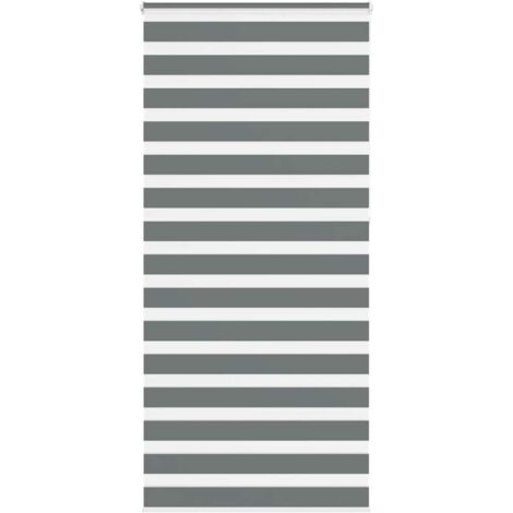 Store zèbre gris foncé largeur du tissu 105,9 cm polyester vidaXL