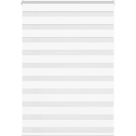 vidaXL Zebra Blind White 105x100 cm Fabric Width 100,9 cm Polyester