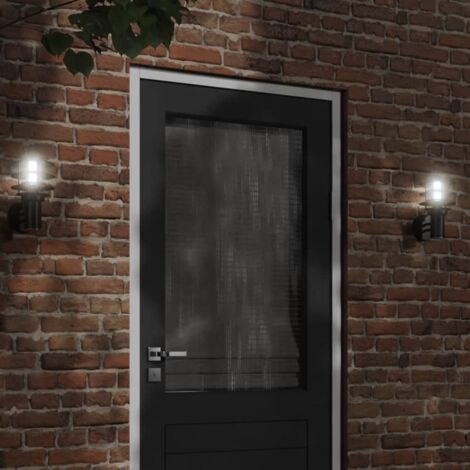 vidaXL Applique murale d'extérieur noir acier inoxydable (1/5)
