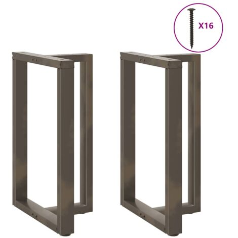 Pieds de table de bar en T, 2 pièces, noir, 60 x 35 x (90-91) cm, acier vidaXL
