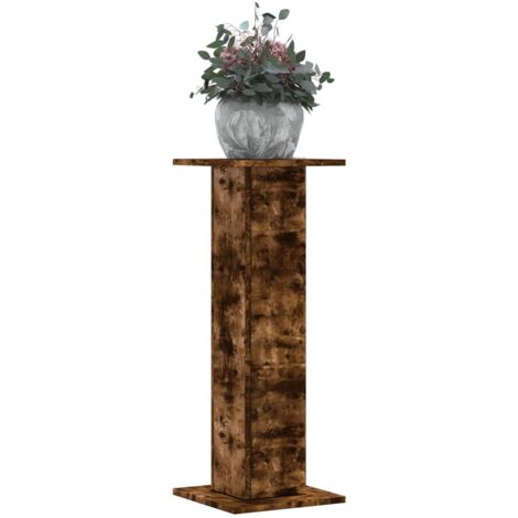 vidaXL Supports pour plantes 2 pcs chêne fumé bois d'ingénierie
