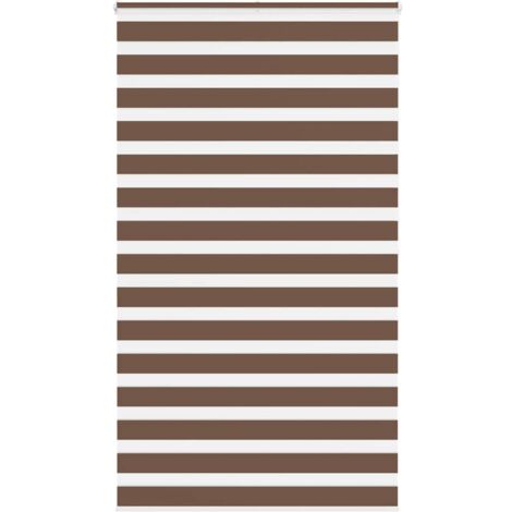 vidaXL Zebra Blind Brown 125x200 cm Fabric Width 120,9 cm Polyester