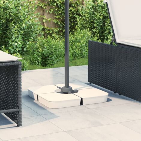 Vidaxl – Ensemble de 4 bases de parasol en polypropylène 25 kg – Empilables et détachables – Pour parasols à pied croisé – Dimensions 49x49x11 cm (1/4)