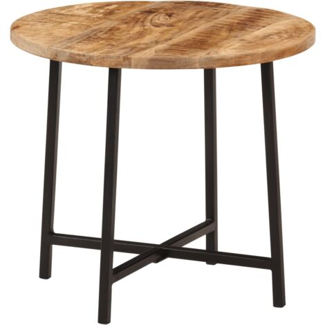 vidaXL Table basse 45x45x40 cm bois de manguier solide et fer