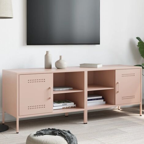 Meubles TV 2 pcs rose 68x39x50,5 cm acier vidaXL397834 (1/5)