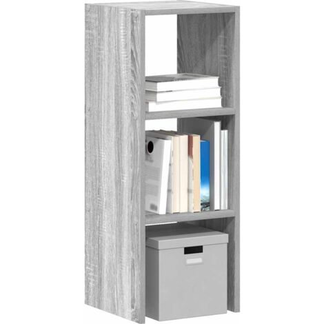 vidaXL Bookcase Stackable Grey Sonoma 30x30x80 cm Engineered Wood